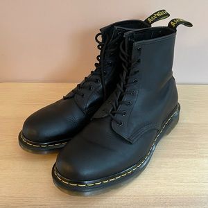 Dr. Martens 1460 Smooth Black Leather Lace Up Boots - Men’s Size 12